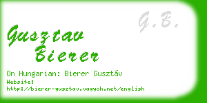 gusztav bierer business card